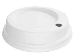 Couvercle rond blanc bagasse Ø 8 cm (50 pièces) - HUHTAMAKI Hot