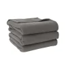 Couverture polaire gris anthracite 220x180 cm polyester - Aucune Sale