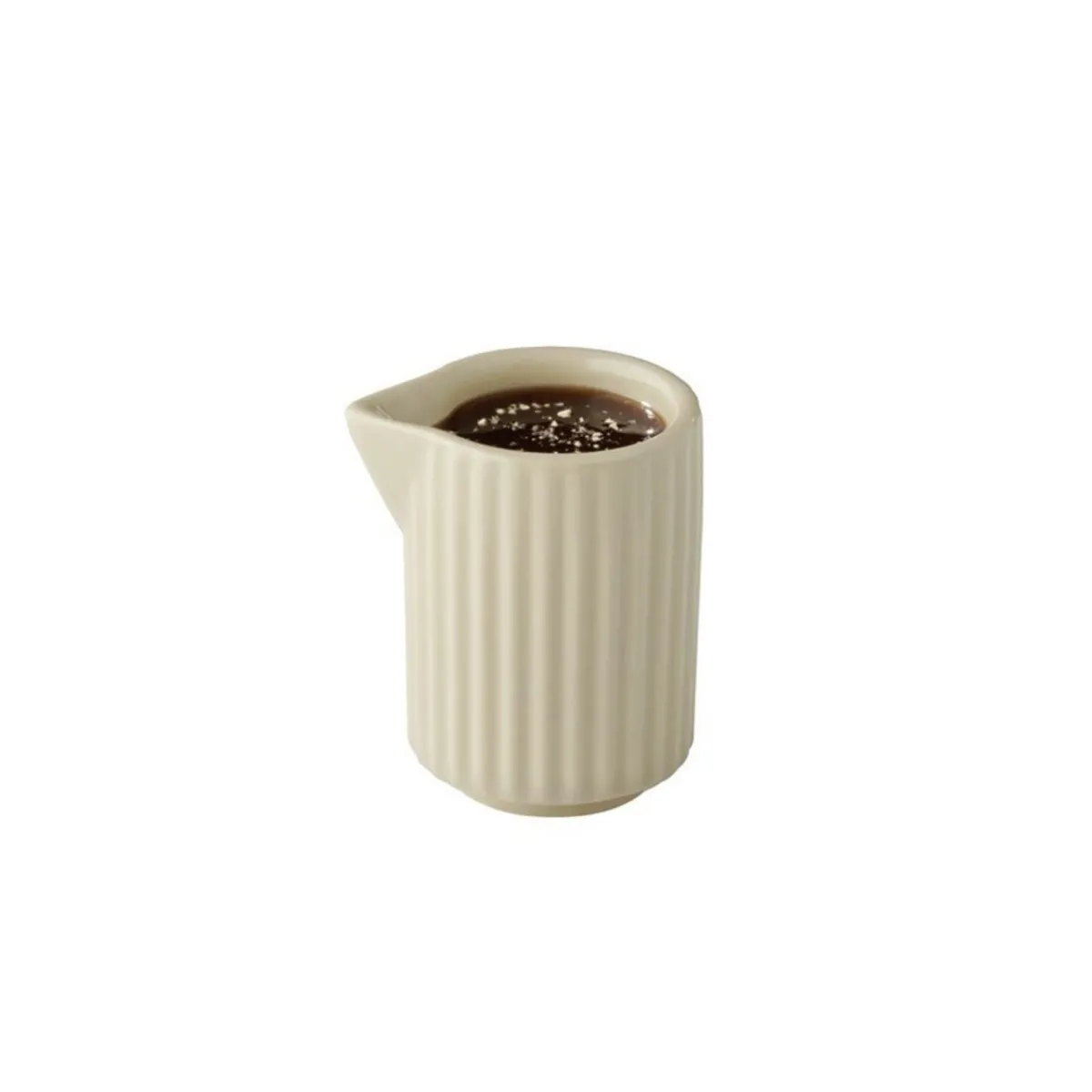 Crémier rond beige porcelaine 4 cl Ø 4,5 cm The Grid - APS Sale