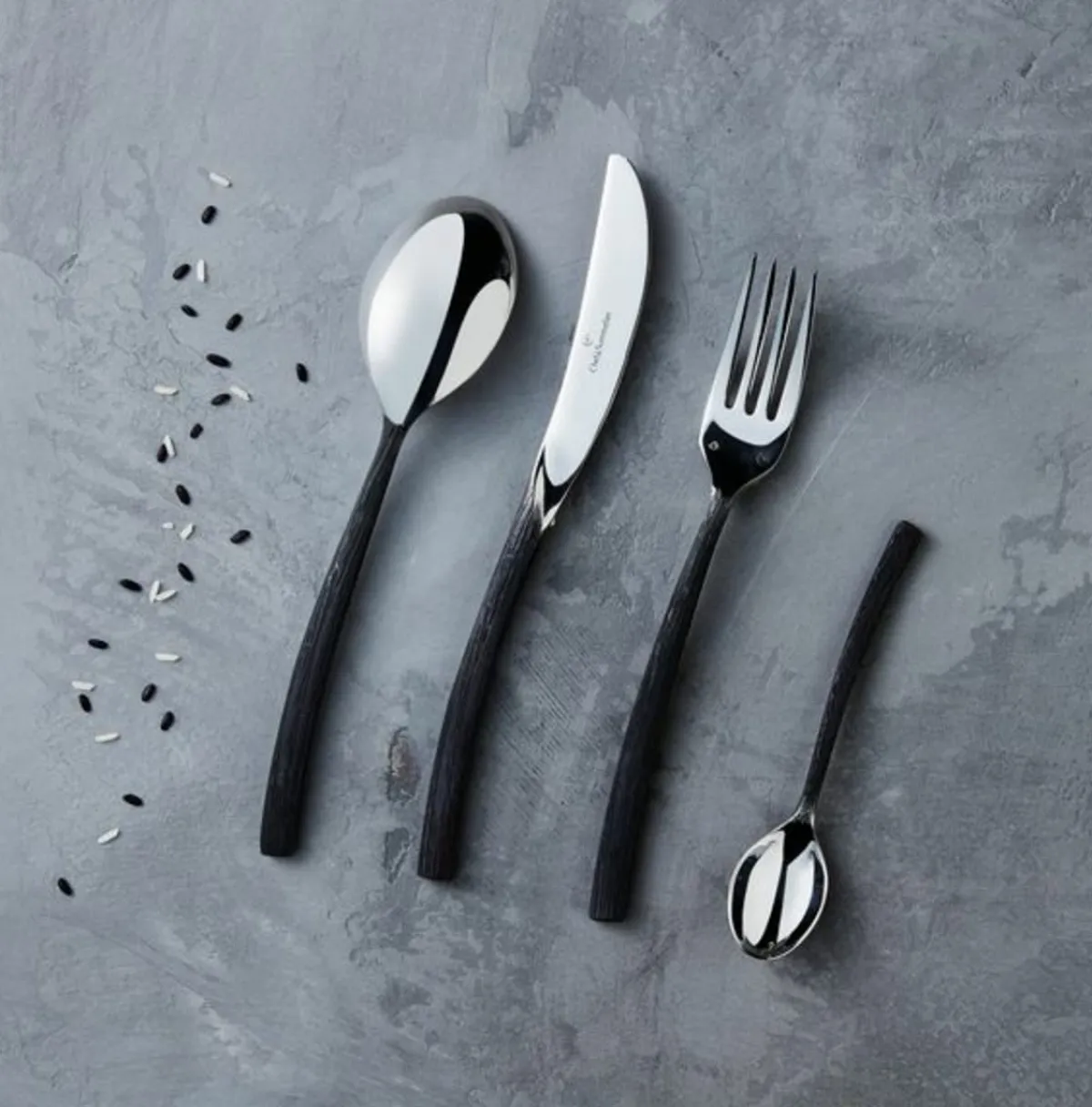 CHEF & SOMMELIER Cuillère à café argent inox 18/10 14x2,95x1,55 cm Blackoak Clearance