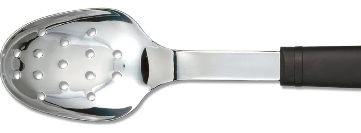 Cuillère de service ajourée noir inox 28 cm Stop Glisse - DEGLON Sale