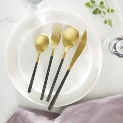 Cuillère de table or inox 18/0 19,9 cm Aroma Or Pvd Noir - PRO.MUNDI Hot