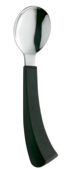 AMEFA Cuillère manche courbé pour gaucher noir inox 19 cm Handicap Online