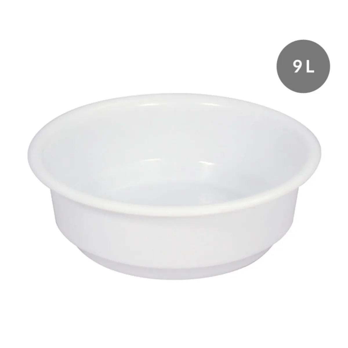 GILAC Cuvette Sans couvercle blanc plastique Ø 39 cm 12,5 cm 9 L fond plein parois pleines Discount