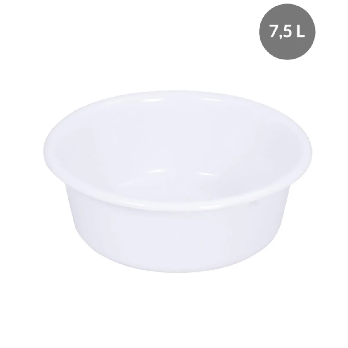 Cuvette Sans couvercle blanc plastique Ø 35 cm 12,5 cm 7,5 L fond plein parois pleines - GILAC Clearance
