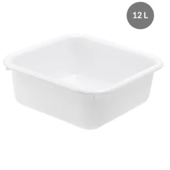 GILAC Cuvette Sans couvercle blanc plastique 39x39x14 cm 12 L fond plein parois pleines Best