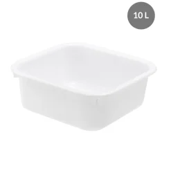 GILAC Cuvette Sans couvercle blanc plastique 35x35x13,5 cm 10 L fond plein parois pleines Hot