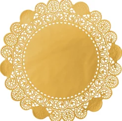 DUNI Dentelle or papier Ø 36 cm (100 pièces) Discount
