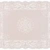 Dentelle rectangulaire blanc 35x25 cm (250 pièces) - Aucune Online