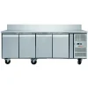 PROINOX Desserte gastro 4 portes GN1/1 inox 223 cm x 86 cm Avec dosseret Sans étagère New