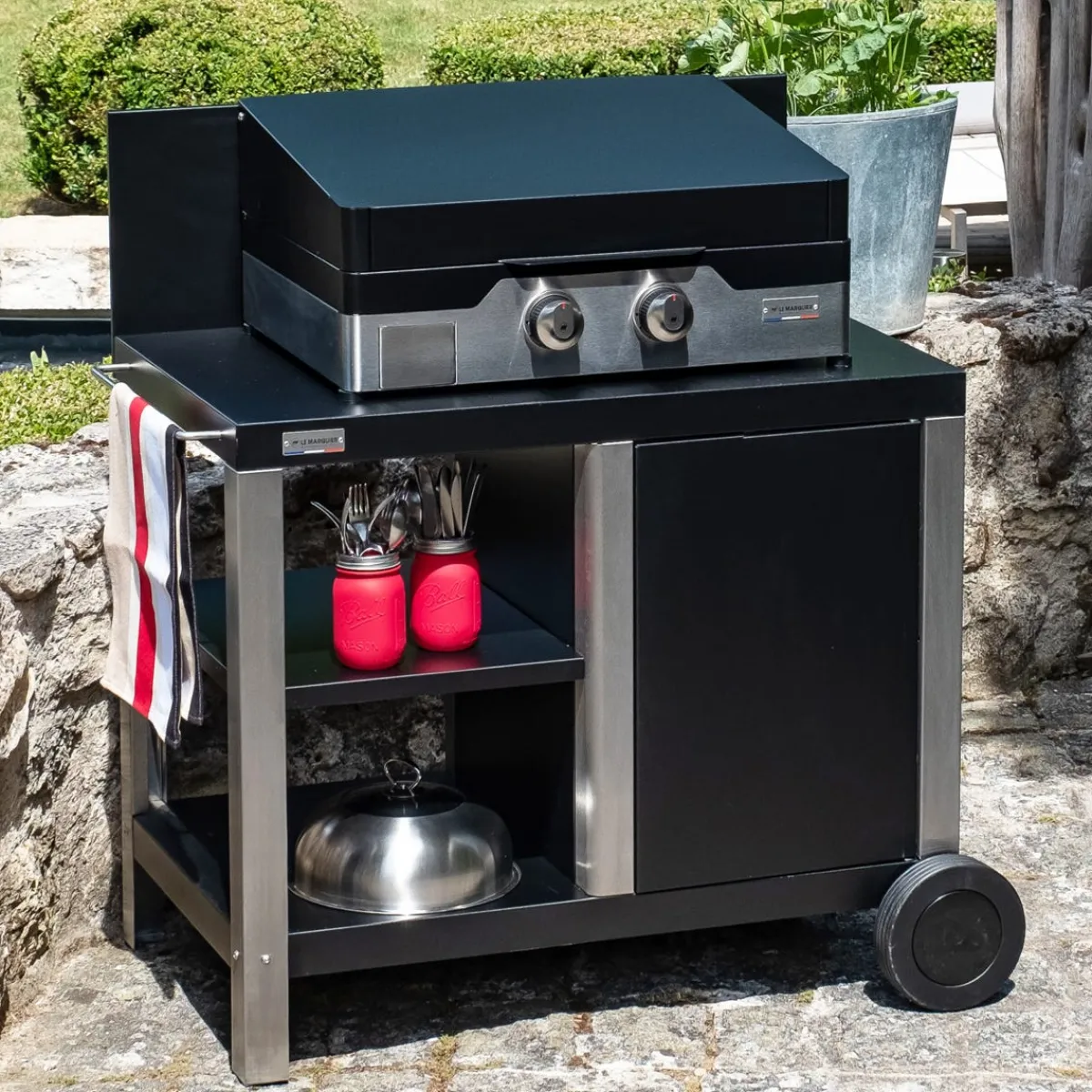 LE MARQUIER Desserte inox 102x64x99 cm Signature Allure Duo Discount