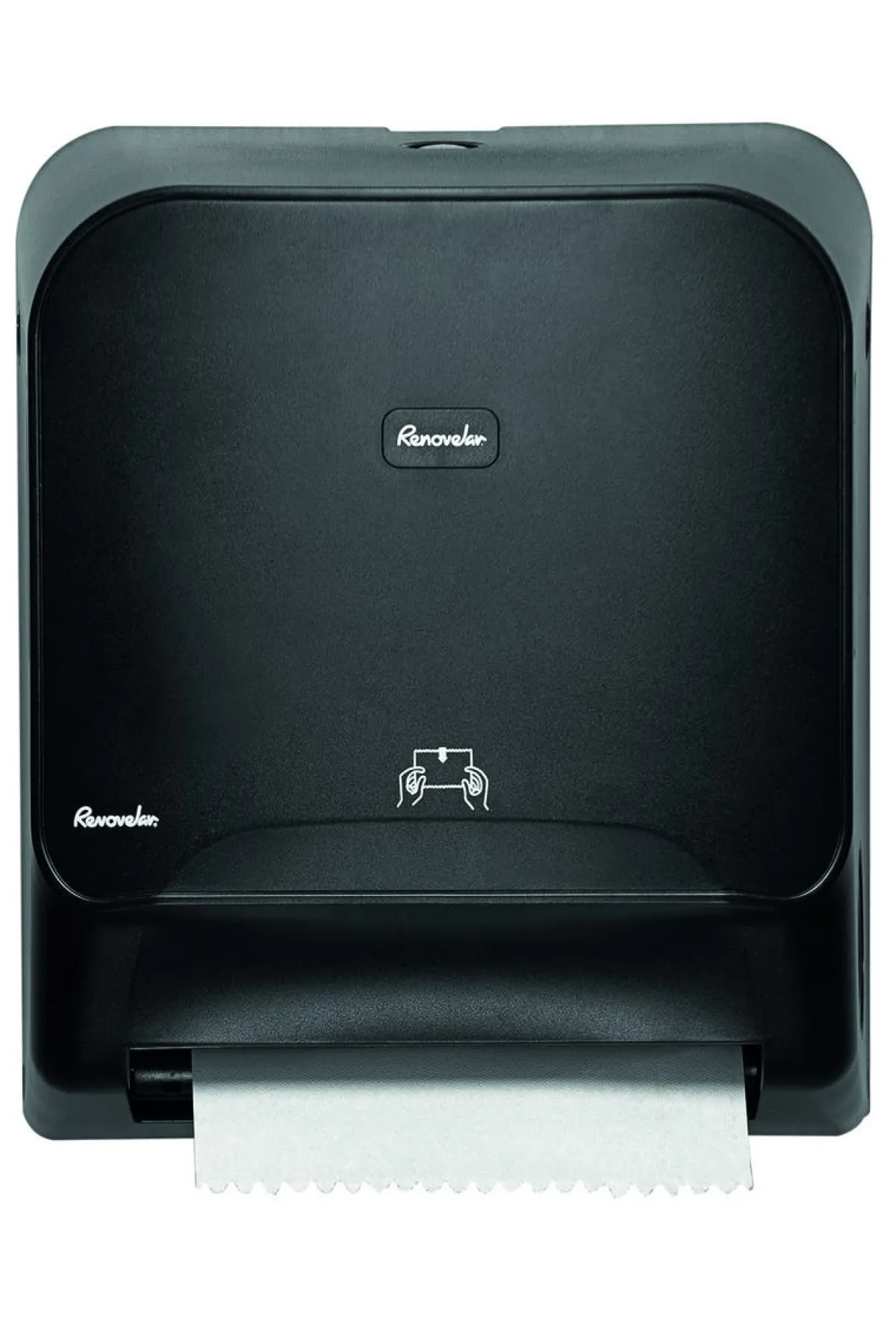 Distributeur Autocut Midi pour essuie-mains en rouleau noir Renovelar - Aucune Discount