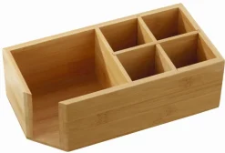 Distributeur avec 5 compartiments bambou 24x12x8 cm Oxstal (8 pièces) - PRO.MUNDI Online