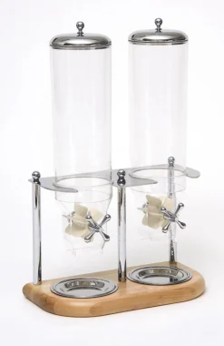 Distributeur à céréales 2X 3L bois 38 cm Legno - ZEPE Online