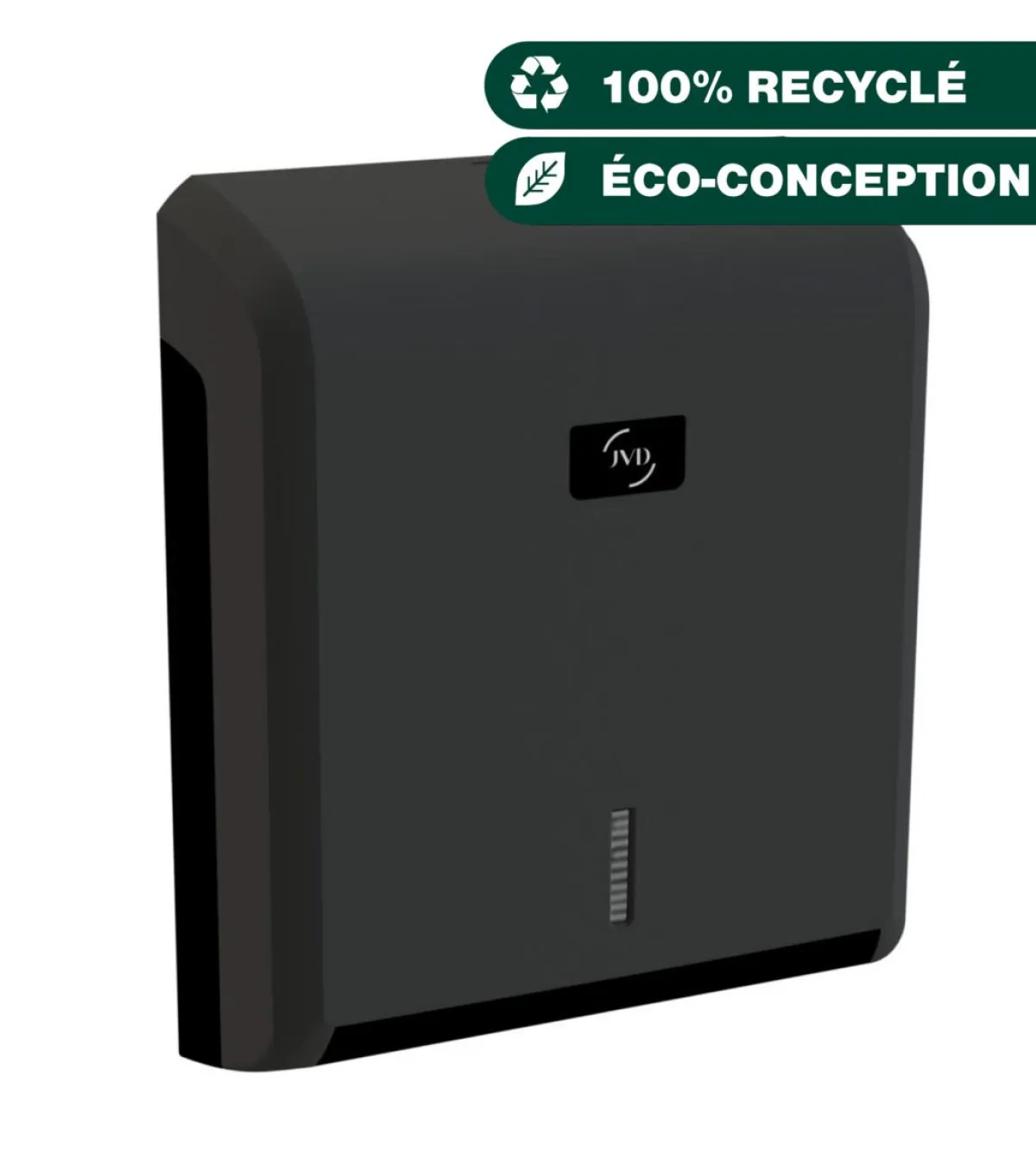 Distributeur essuie mains noir 34x26,5x11 cm Cleanline - JVD New