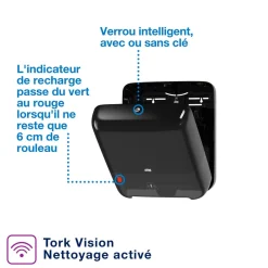 TORK Distributeur essuie-mains noir 33,7x20,3x37,2 cm Best