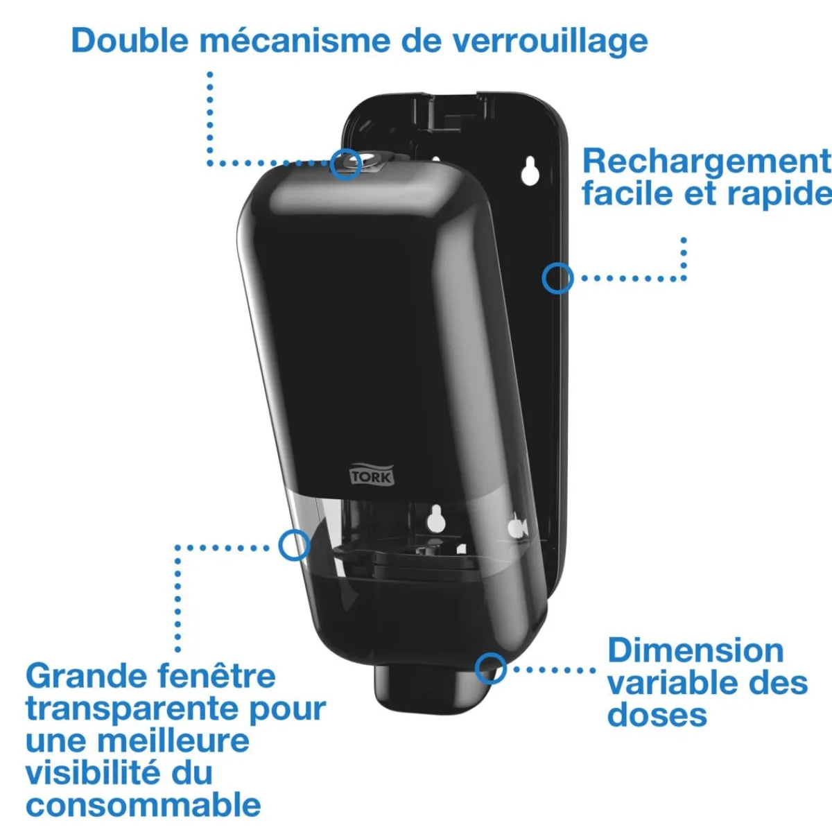 TORK Distributeur à savon noir 9,9x11,2x29 cm Outlet