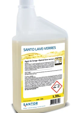 SANTOR Détergent liquide pour le lavage des verres 1,25 KG Santolave Verre