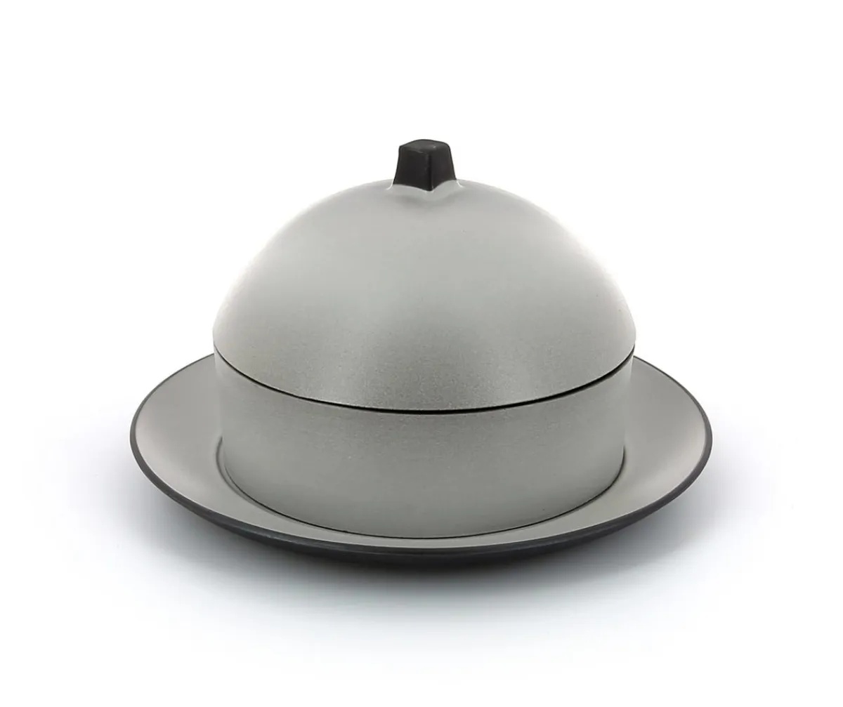 Ensemble dim sum rond gris porcelaine culinaire Ø 22 cm Equinoxe - REVOL New