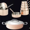 DE BUYER Faitout cuivre inox Sans revêtement Avec couvercle Ø 24 cm 12,3 cm 5,4 L Prima Matera Outlet