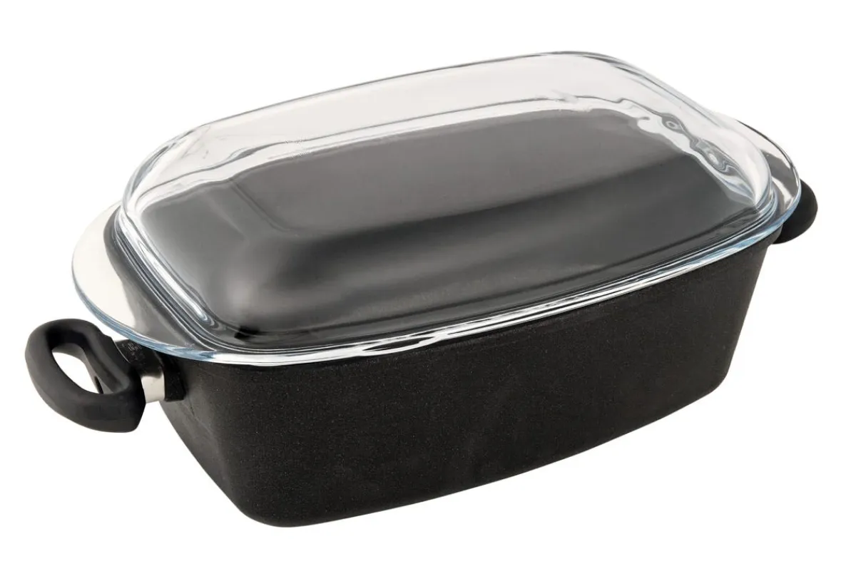Aucune Faitout fonte d'aluminium verre Sans revêtement Avec couvercle 33x21x11 cm 6 L Best