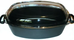 Aucune Faitout fonte d'aluminium verre Sans revêtement Avec couvercle 45x26x13,5 cm 12 L Online
