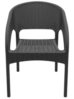 FLEXMOB Fauteuil de terrasse gris foncé 81x57x61 cm Panama Best