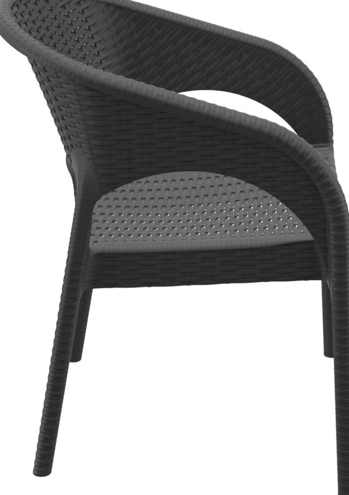 FLEXMOB Fauteuil de terrasse gris foncé 81x57x61 cm Panama Best