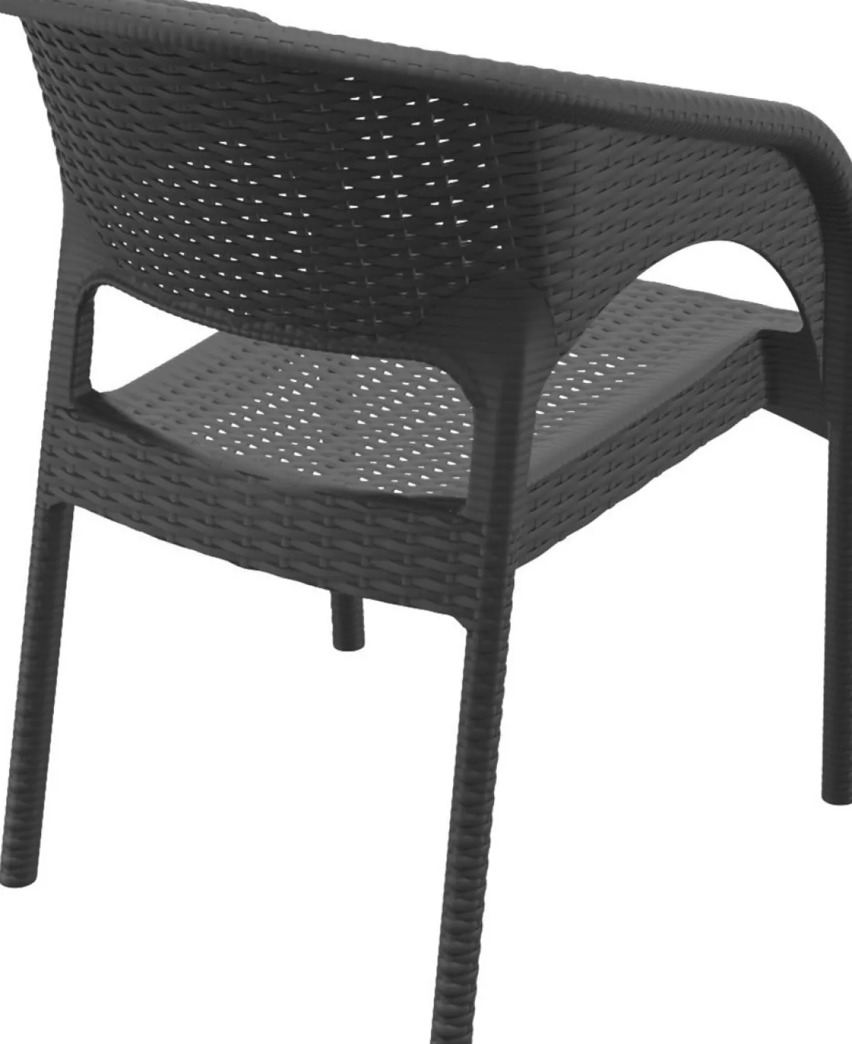 FLEXMOB Fauteuil de terrasse gris foncé 81x57x61 cm Panama Best