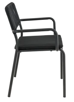 Fauteuil de terrasse noir 83x57x58 cm Murcia - FLEXMOB