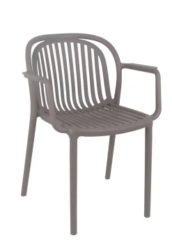 Fauteuil de terrasse taupe 78x57x57 cm Jeddah - FLEXMOB Discount