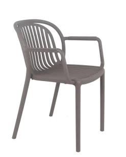 Fauteuil de terrasse taupe 78x57x57 cm Jeddah - FLEXMOB Discount