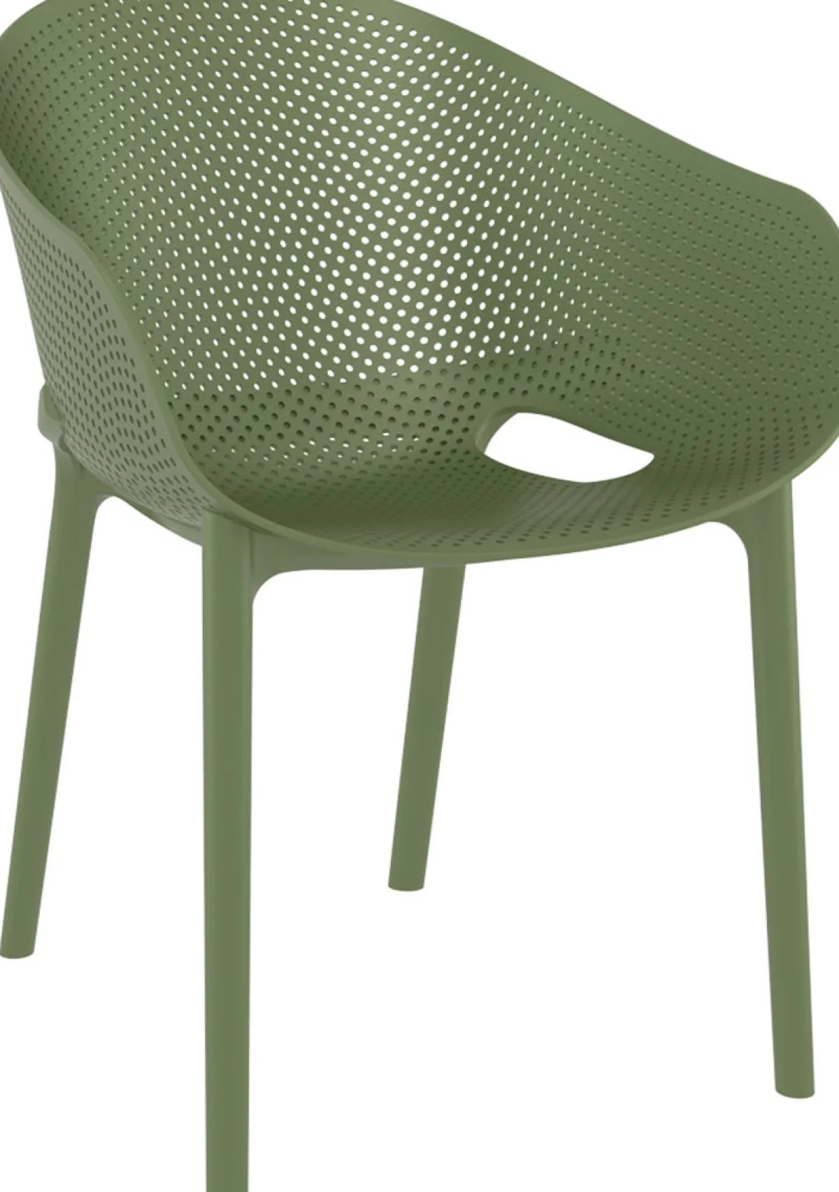Fauteuil de terrasse vert olive 81x54x60 cm Sky - FLEXMOB Sale