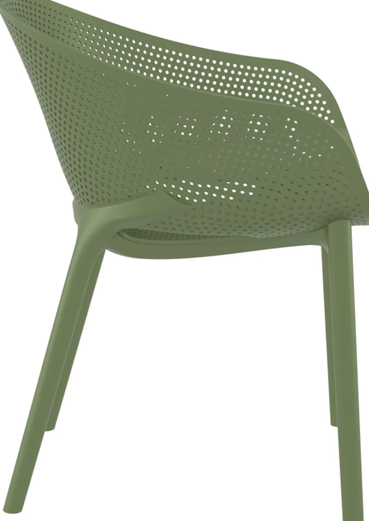 Fauteuil de terrasse vert olive 81x54x60 cm Sky - FLEXMOB Sale