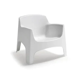 Aucune Fauteuil d'extérieur blanc Discount