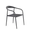 Fauteuil d'extérieur gris anthracite 76x55x64 cm Olbia - FLEXMOB