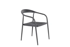 Fauteuil d'extérieur gris anthracite 76x55x64 cm Olbia - FLEXMOB