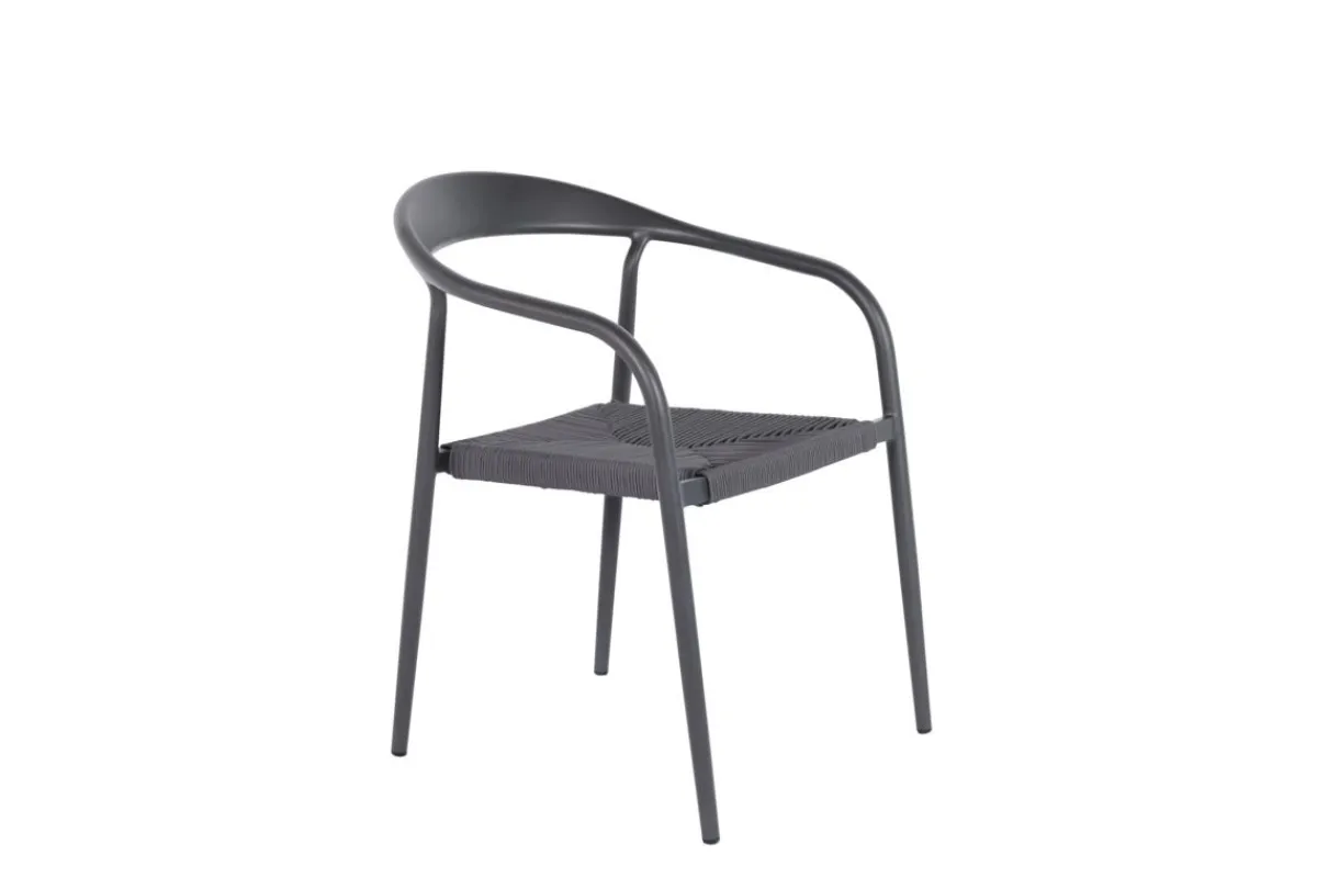 Fauteuil d'extérieur gris anthracite 76x55x64 cm Olbia - FLEXMOB