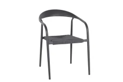 Fauteuil d'extérieur gris anthracite 76x55x64 cm Olbia - FLEXMOB