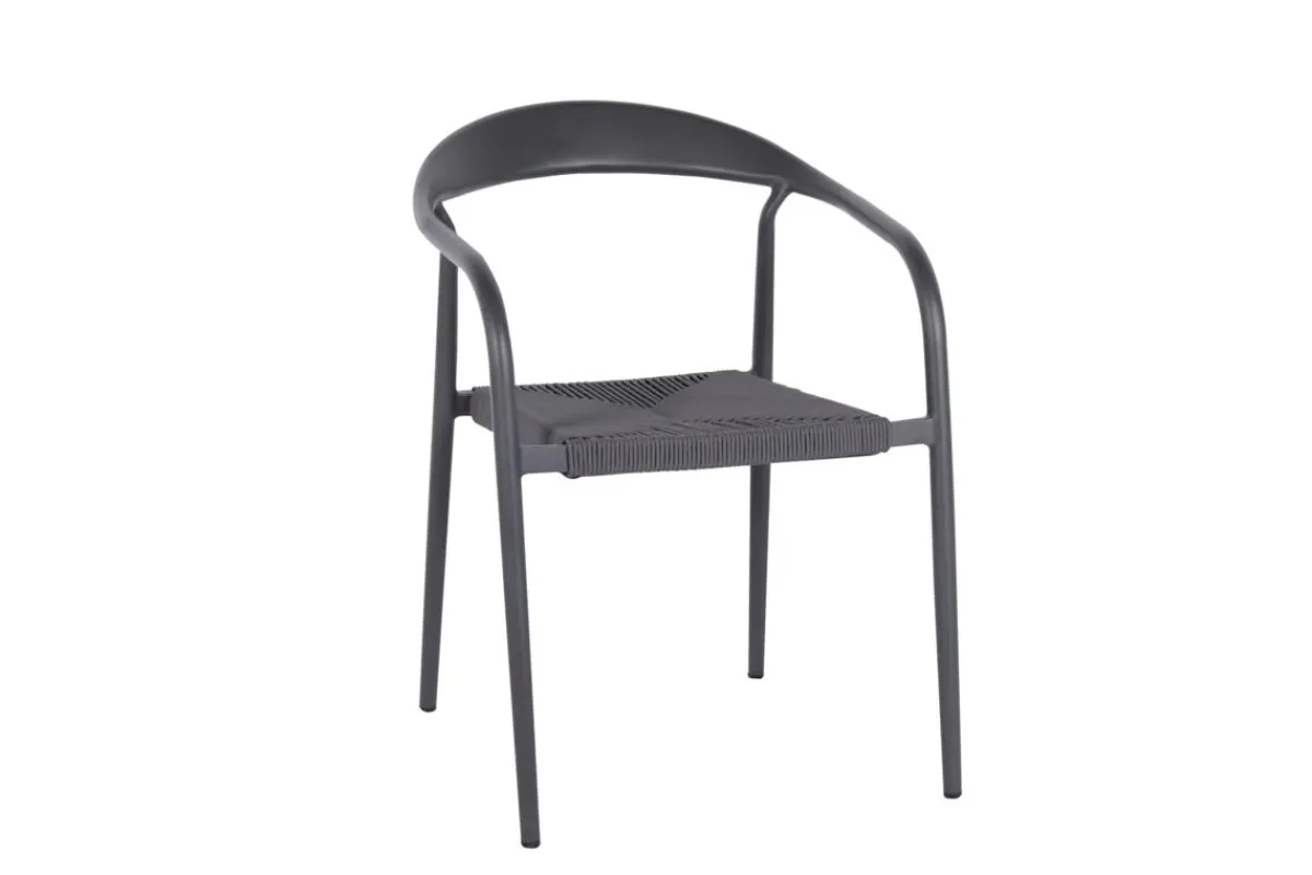 Fauteuil d'extérieur gris anthracite 76x55x64 cm Olbia - FLEXMOB