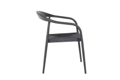 Fauteuil d'extérieur gris anthracite 76x55x64 cm Olbia - FLEXMOB