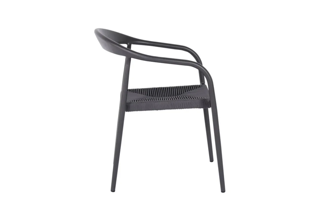 Fauteuil d'extérieur gris anthracite 76x55x64 cm Olbia - FLEXMOB