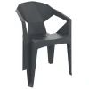 Fauteuil d''extérieur gris anthracite - Aucune Outlet
