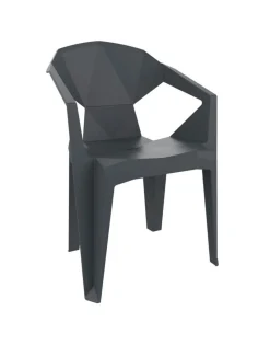 Fauteuil d''extérieur gris anthracite - Aucune Outlet