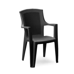 Aucune Fauteuil d'extérieur gris anthracite Best