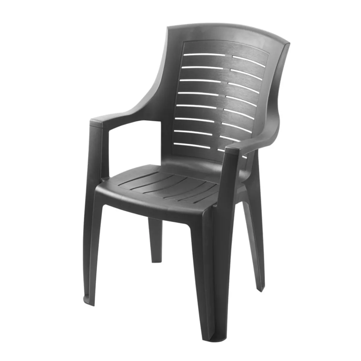 Aucune Fauteuil d'extérieur gris anthracite Discount