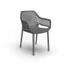 Aucune Fauteuil d'extérieur gris graphite Outlet