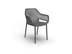 Aucune Fauteuil d'extérieur gris graphite Outlet