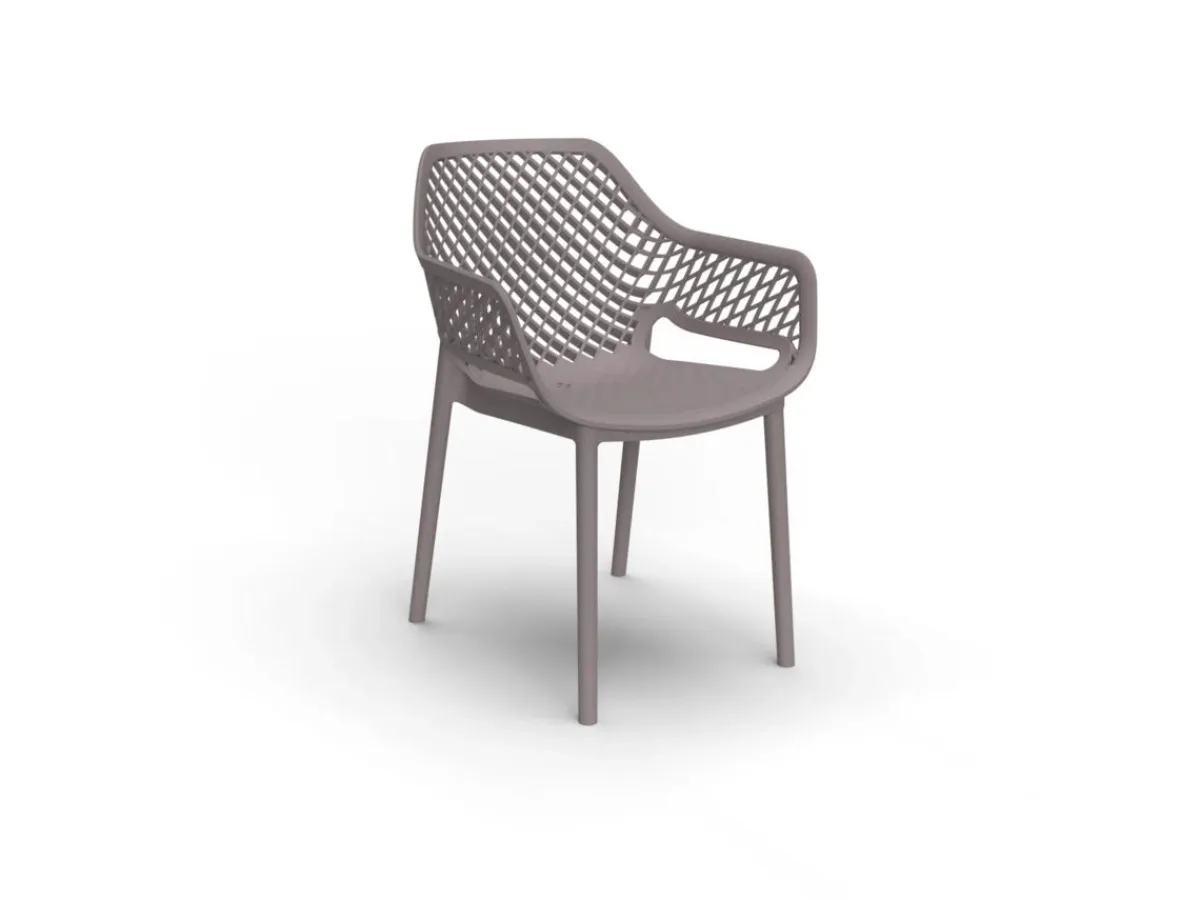 Aucune Fauteuil d'extérieur taupe Outlet