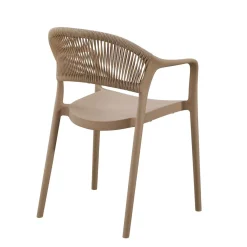 FLEXMOB Fauteuil d'extérieur taupe 79x56x54 cm Rotterdam